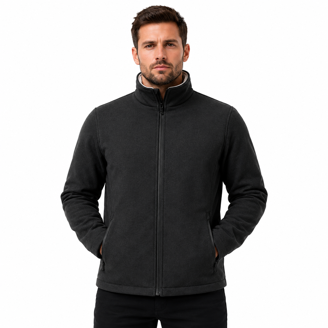 Black Double-Layer Cut-Resistant & Stab-Resistant Jacket