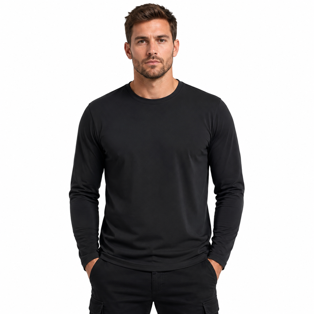 Black Anti-Cut® Knife-Proof  Long Shirts Stab-Resistant